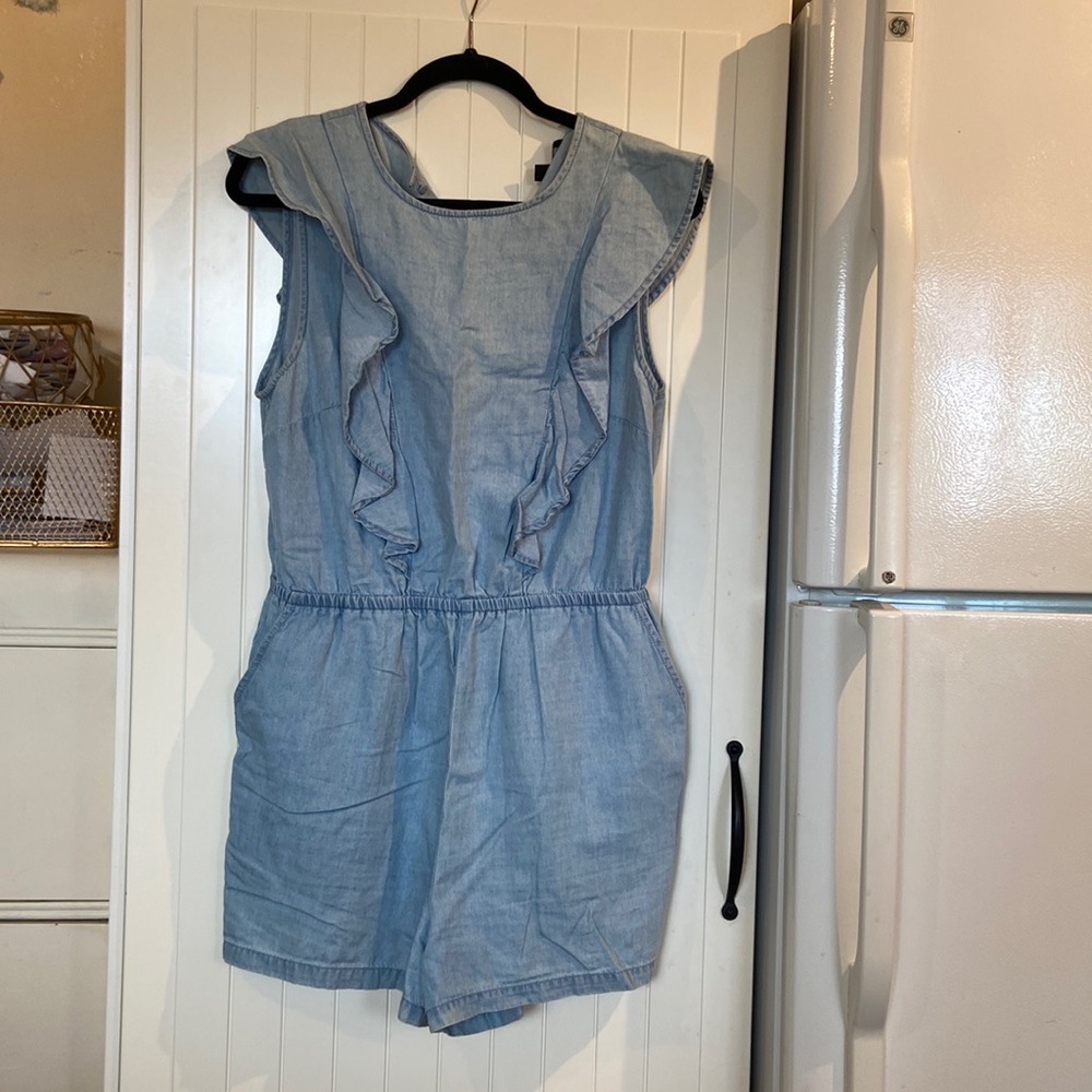 EVER NEW MELBOURNE ruffle button back romper 6